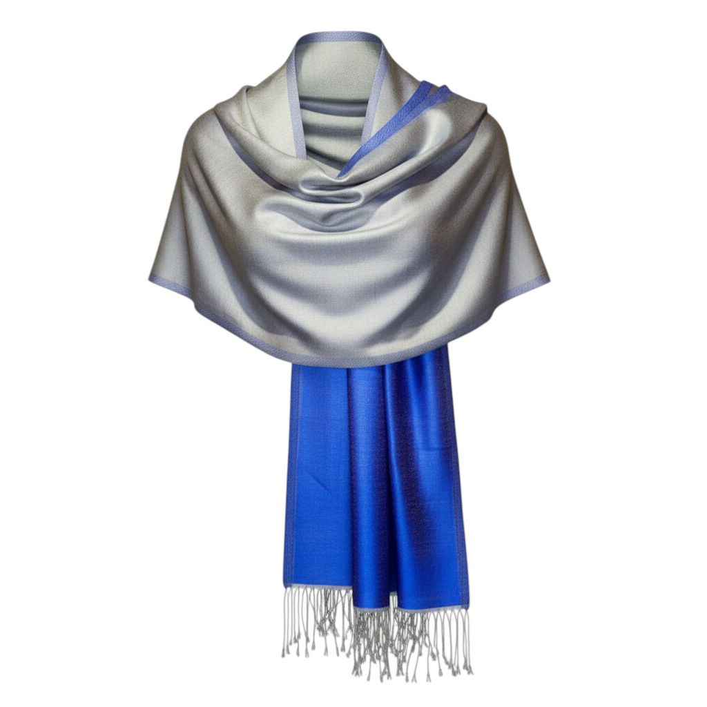 Royal Blue/Silver Satin